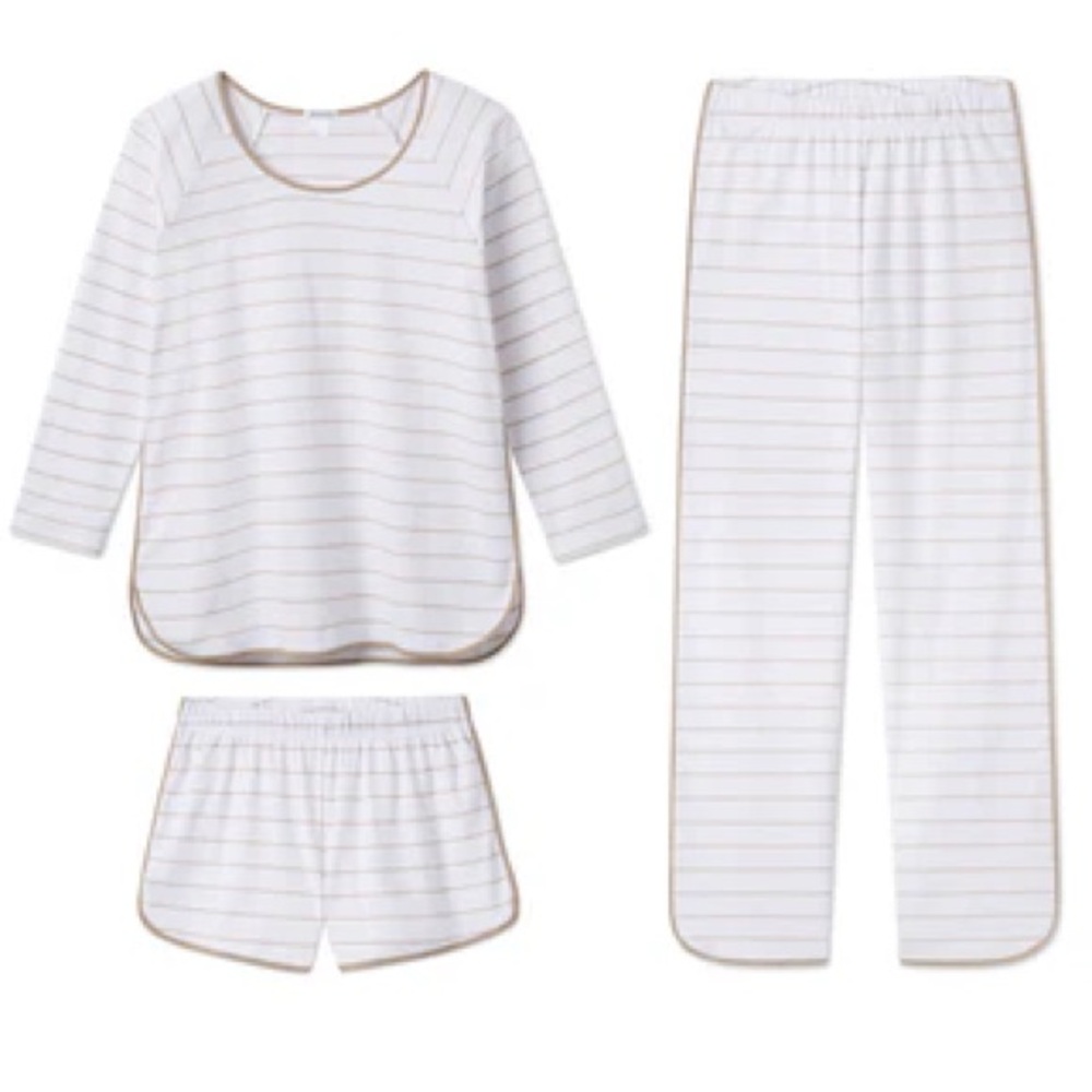 LAKE Pajama Long Sleeve Bundle Driftwood Stripe